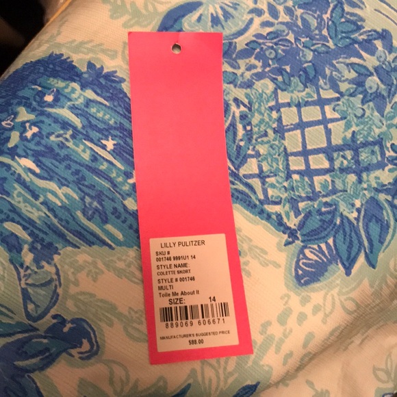Lilly Pulitzer Women's 14 Toile Me About It COLETTE SKORT Blue Scallop Hem NWT - Picture 9 of 10